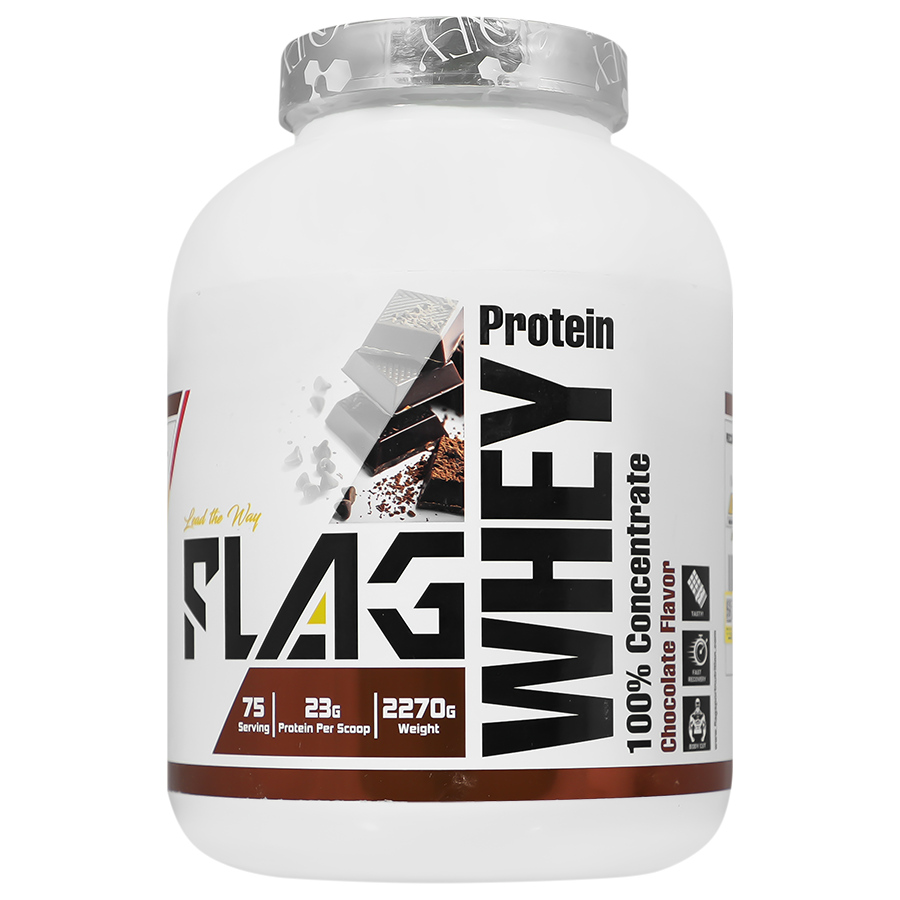 فلگ پروتئین وی شکلاتی 100 کنسانتره 2270 گرم
