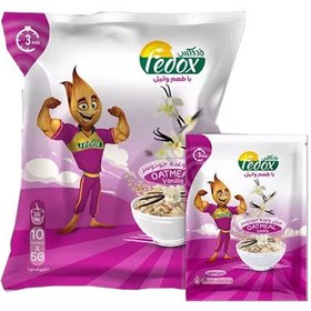 اوتمیل (جو دو سر پرک) با طعم وانیل فدوکس (پک 10 ساشه)