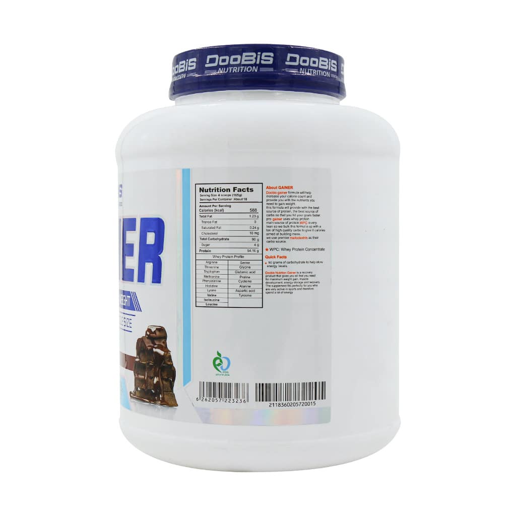 گینر دوبیس بیسکویت شکلاتی ۳۰۰۰ گرمی | افزایش وزن و حجم عضلانی برای بدنسازان