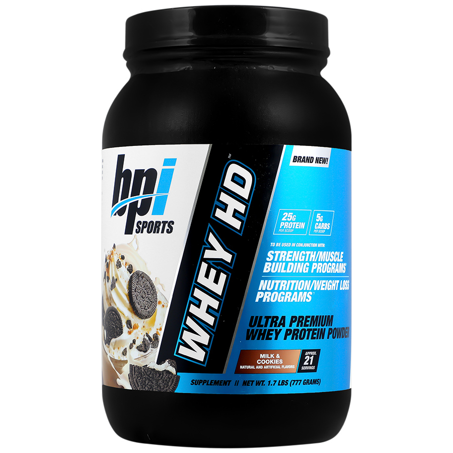 پودر پروتئین وی اچ دی 777 گرم با طعم شیر بیسکوییت | تامین پروتئین عضلات