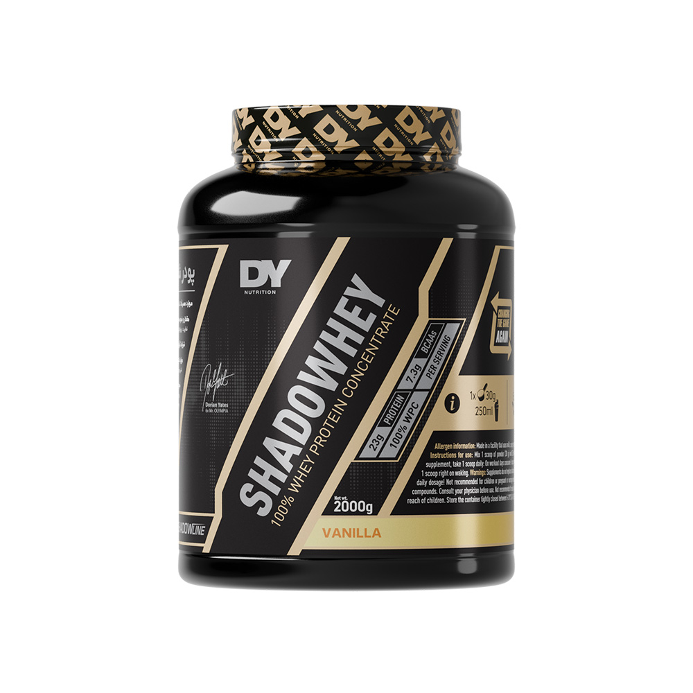 پودر پروتئین شادو وی ۲۰۰۰ گرمی طعم وانیل | ۲۳g پروتئین وی + گلوتامین