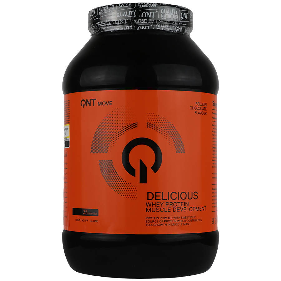 پودر کيو ان تي وی 1 کیلویی (دلیشس وی QNT) با طعم‌ شکلات | پروتئین وی برای عضله‌سازی و ریکاوری