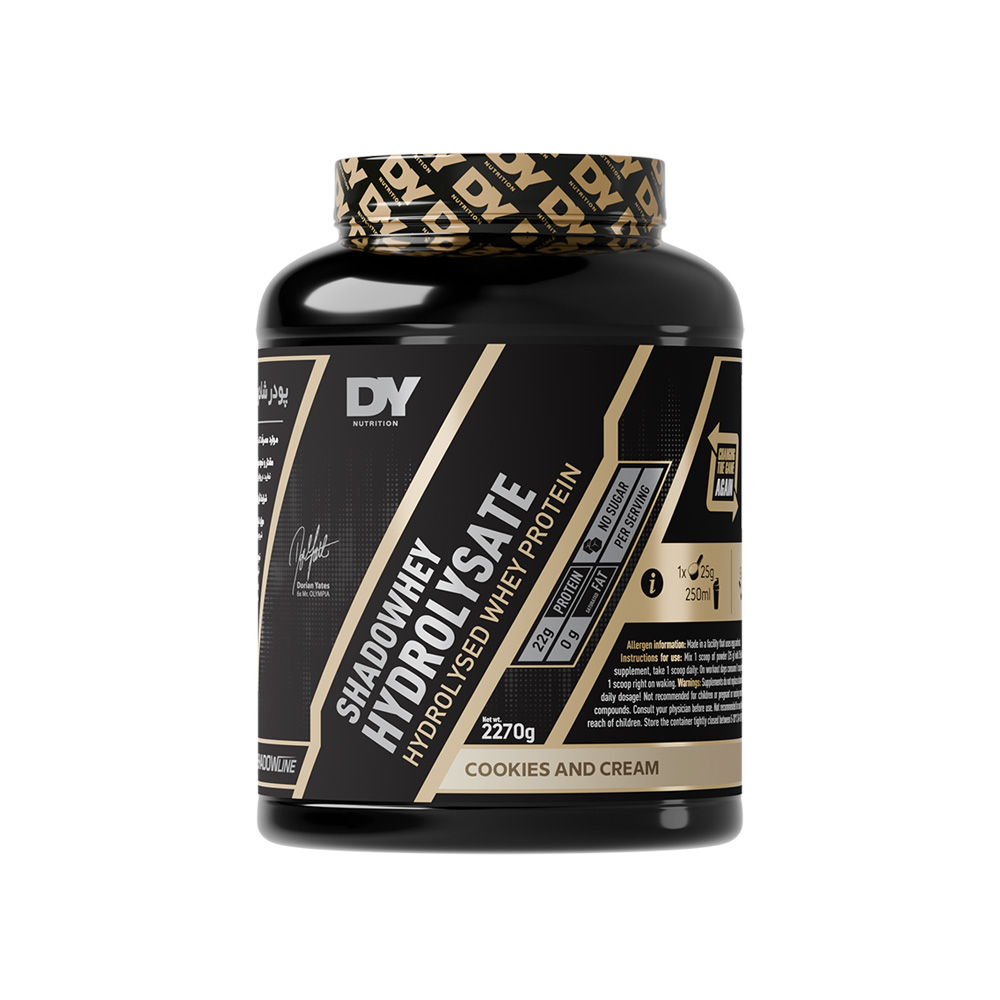 پروتئین هیدرولیز شادو وی دوریان یتس ۲۲۷۰ گرم طعم بیسکوییت کرم‌دار | ۹۰٪ پروتئین خالص، کم‌چربی و بدون قند