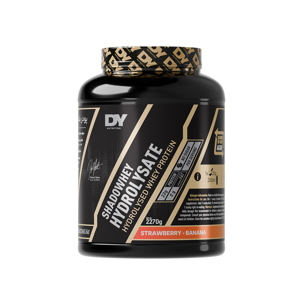 پروتئین هیدرولیز شادو وی دوریان یتس ۲۲۷۰ گرم طعم موز توت‌فرنگی | پروتئین سریع‌الجذب و کم‌چربی