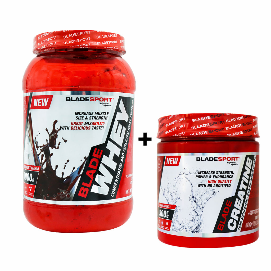 پک کراتین و پروتئین وی بلید اسپرت | افزایش قدرت، عضله‌سازی و ریکاوری سریع