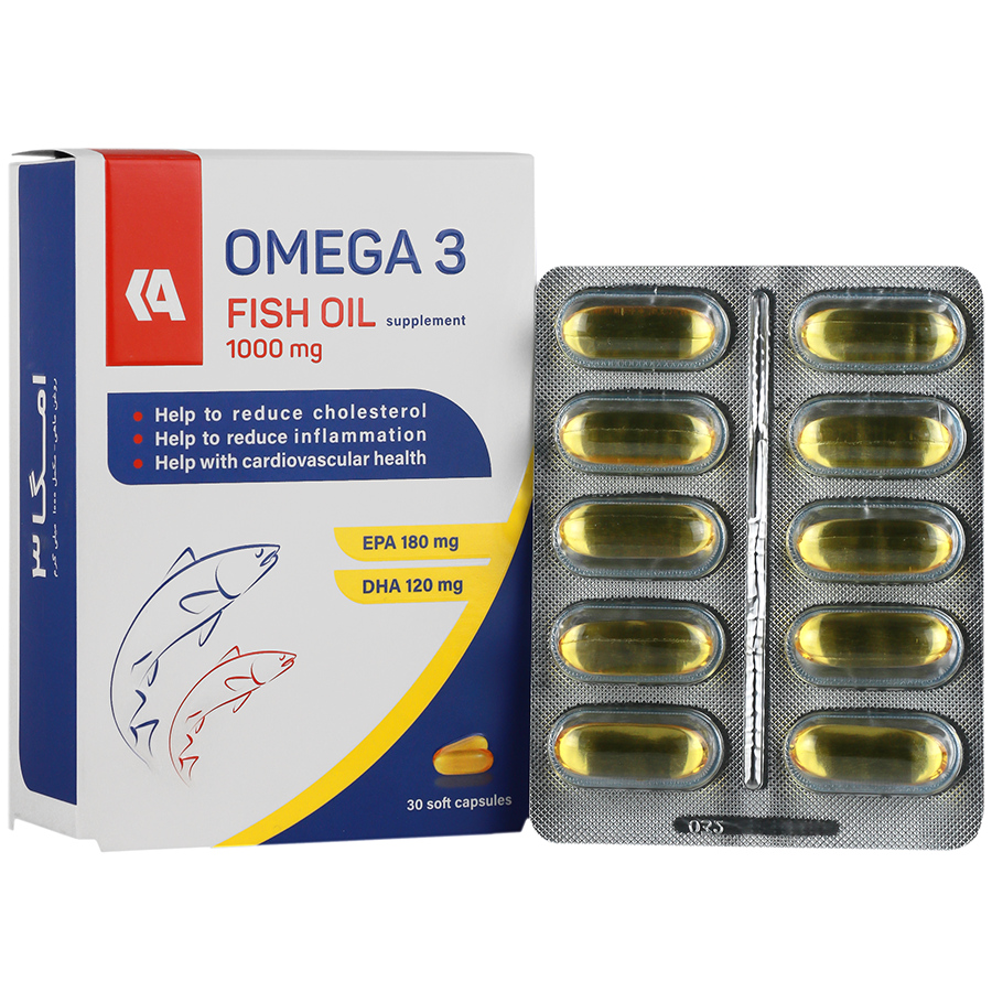 امگا3 کیمیا آورد فام 1000 میلی گرم ۳۰ عددی