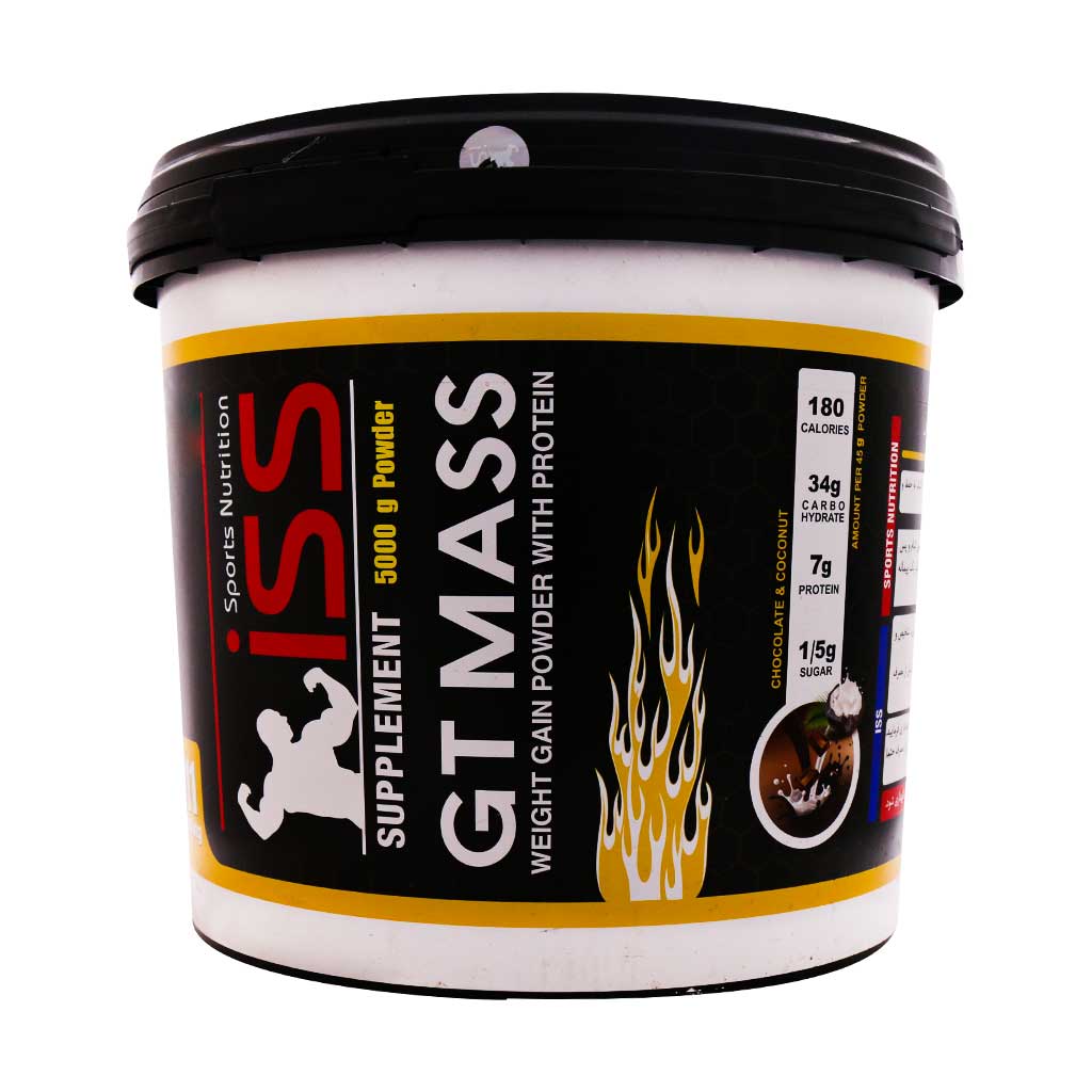 آی اس اس جی تی مس 5000 گرم شکلات نارگیل ISS | مس گینر کربوهیدراتی برای افزایش وزن و حجم