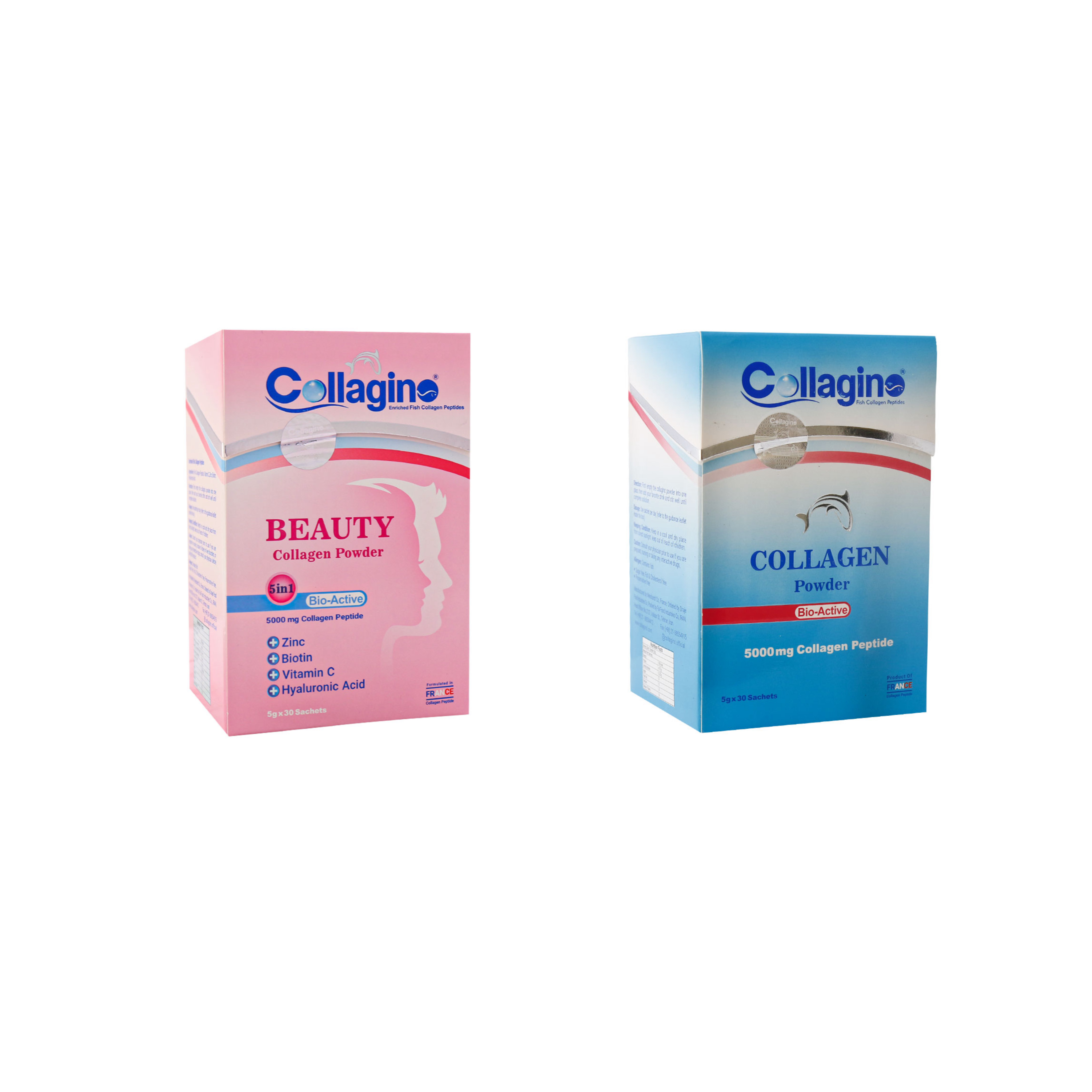 پکیج کلاژن پودری ۵۰۰ گرمی + پودر کلاژن کلاژینو 30 ساشه تقویت پوست مو مفاصل