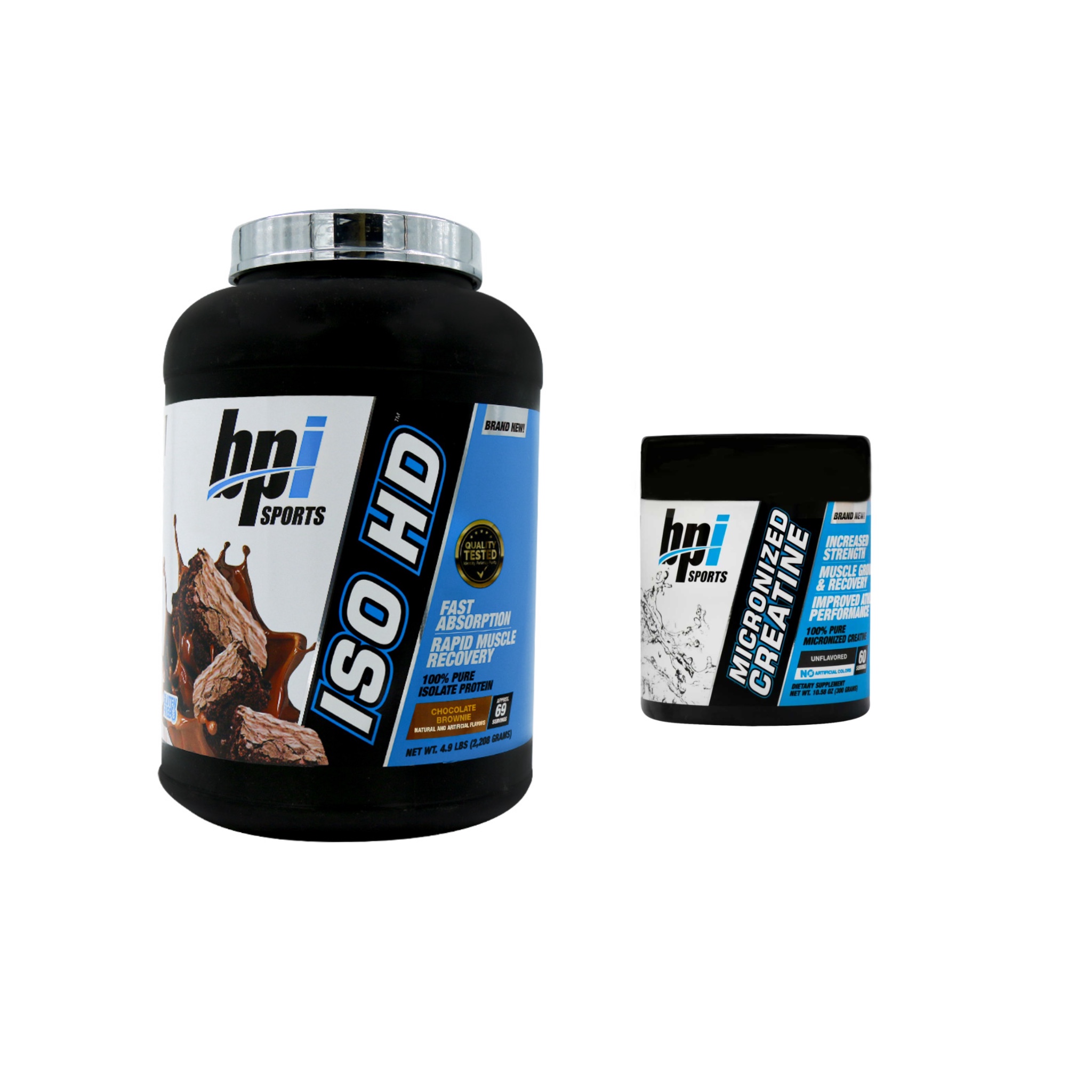 پکیج پودر پروتئین ایزو اچ دی بی پی آی اسپورت ۲۲۰۸ گرم + پودر کراتین میکرونایزد بی پی آی اسپورت 300 گرم - افزایش قدرت و عضله سازی