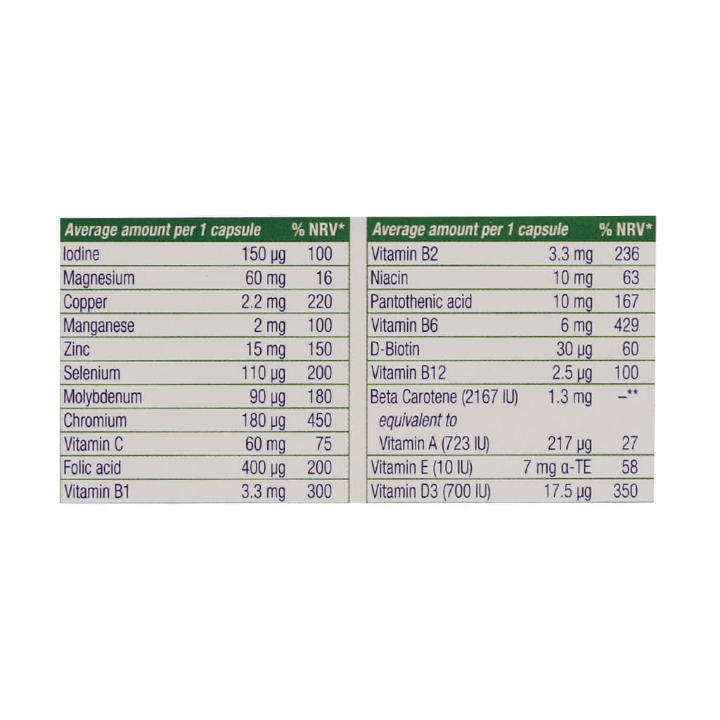 مولتی پلاس فورمن 60 عددی یوروویتال | مولتی ویتامین آقایان بالای 50 سال