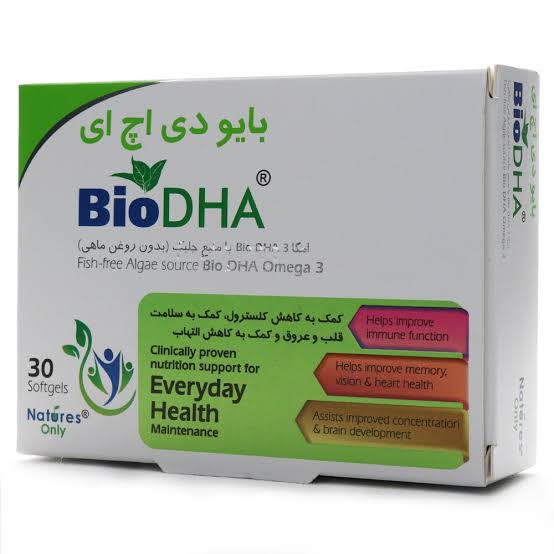 کپسول ژله‌ای بایو دی اچ ای (DHA ) 30 عددی نیچرز اونلی | امگا 3 جلبکی بدون روغن ماهی