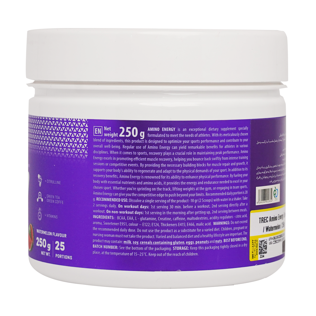 ترک آمینو انرژی 250 گرمی طعم هندوانه ترک نوتریشن | افزایش انرژی و ریکاوری عضلات