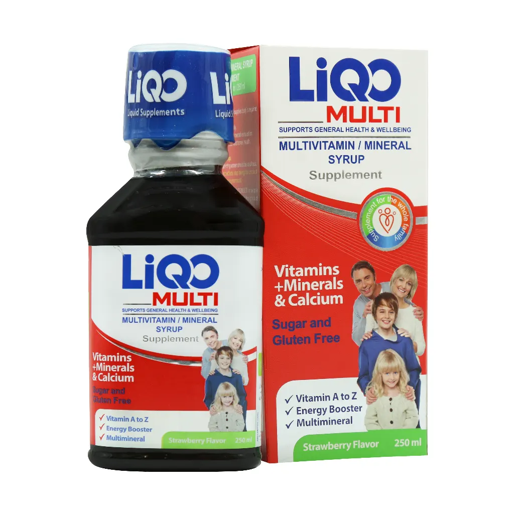 شربت لیکو مولتی ابیان فارمد 250 میلی‌لیتر با طعم توت‌فرنگی | مولتی‌ویتامین مینرال برای رشد و ایمنی