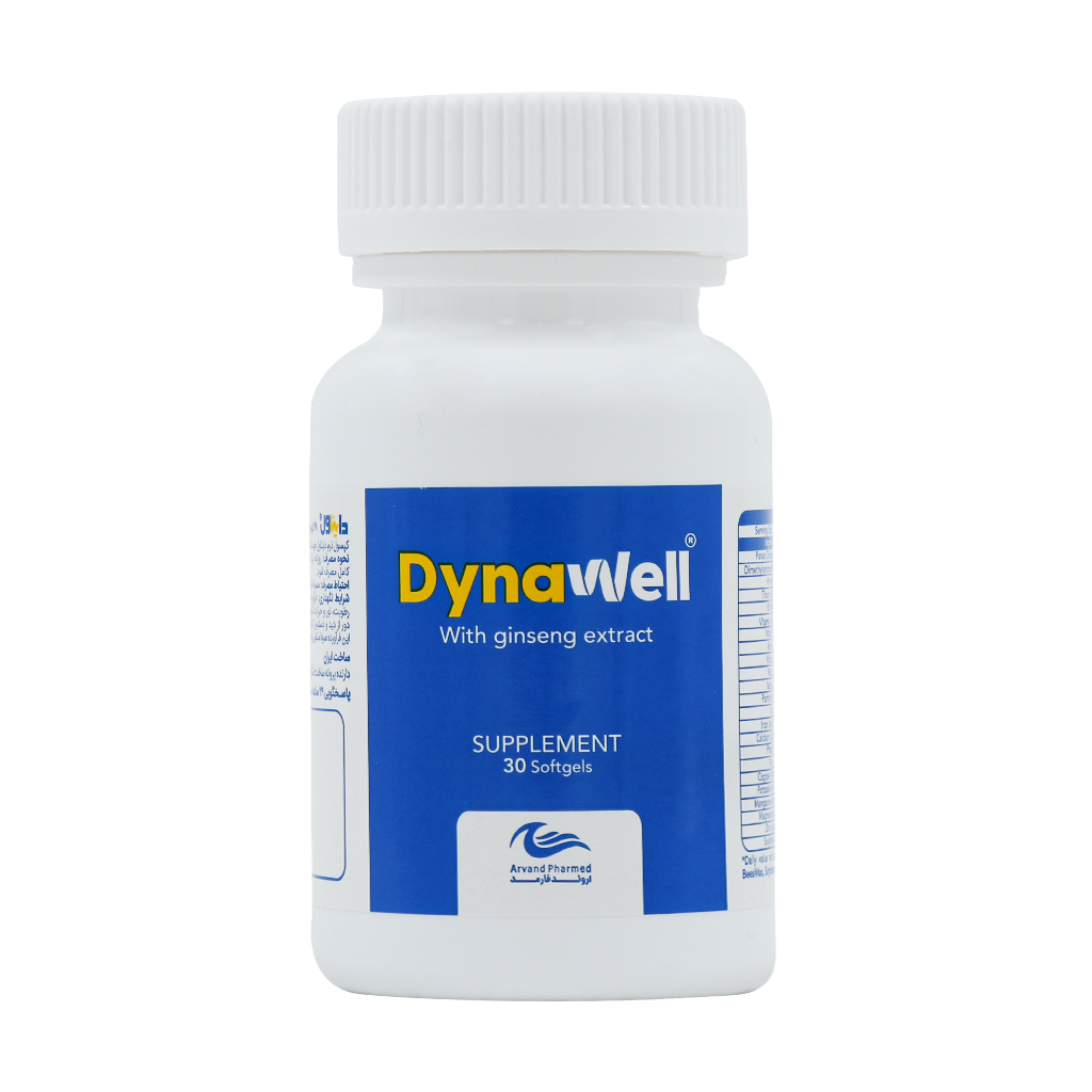 دایناول 30 عددی کپسول ژلاتینی اروند فارمد | مولتی ویتامین مینرال انرژی‌زا با جینسینگ