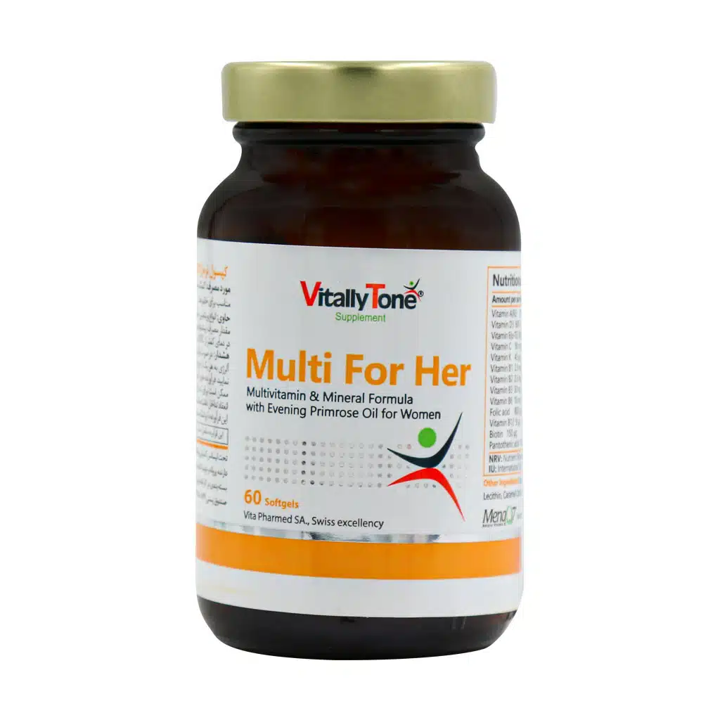 کپسول مولتی ویتامین بانوان ویتالی تون | تنظیم هورمون و افزایش انرژی