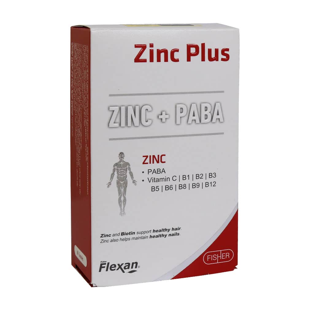 زینک پلاس پابا (فلکسان) ۶۰ عددی | تقویت پوست، مو و ناخن + افزایش ایمنی بدن