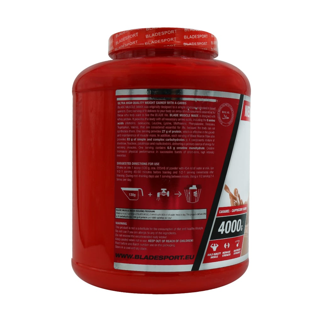 گینر ماسل مکس بلید اسپورت ۴۰۰۰ گرمی طعم شکلات | افزایش وزن حرفهای و عضلهسازی پیشرفته