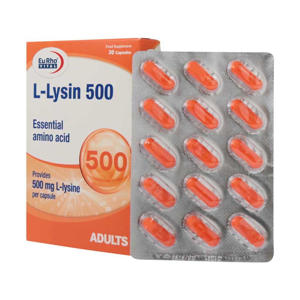 کپسول ال لیزین 500 میلیگرم یوروویتال بسته 30 عددی