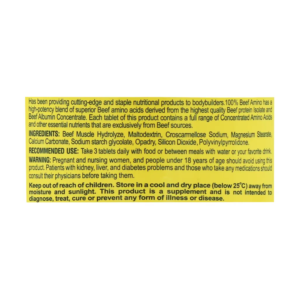 ژن استار آمینو بیف ۴۰۰ عددی | آمینواسیدهای مشتق از گوشت برای عضلهسازی، ریکاوری و تغذیه بینوعده