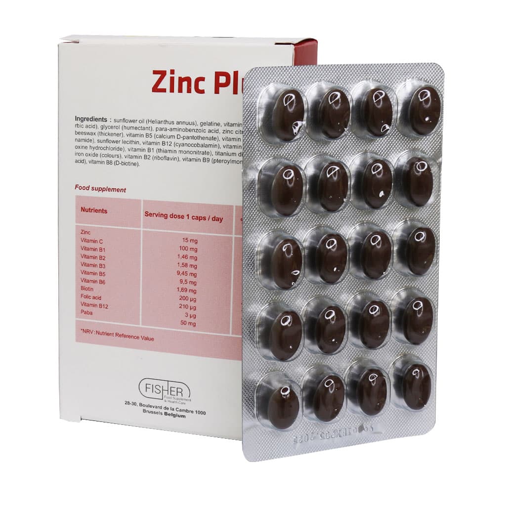 زینک پلاس پابا (فلکسان) ۶۰ عددی | تقویت پوست، مو و ناخن + افزایش ایمنی بدن