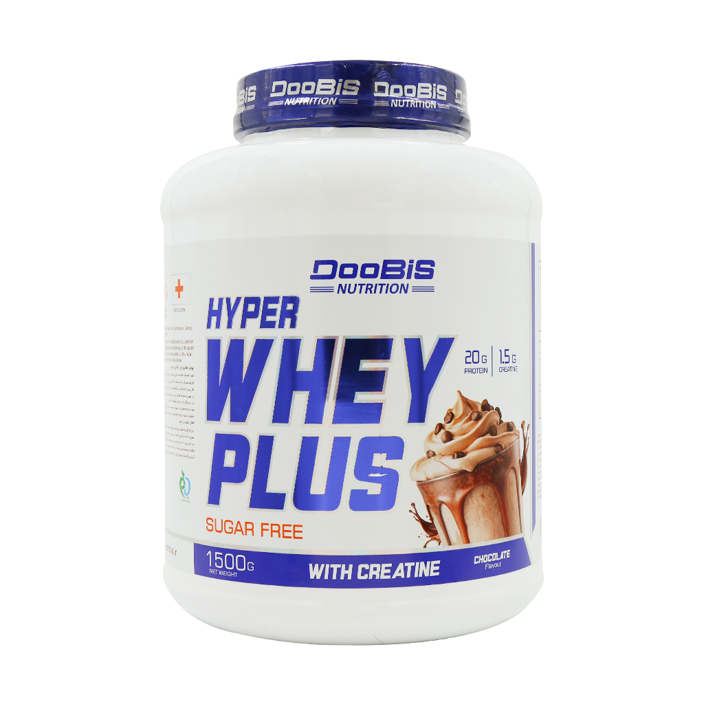 هایپر وی پلاس دوبیس 1500 گرمی شکلاتی | پروتئین وی + کراتین برای حجم و ریکاوری