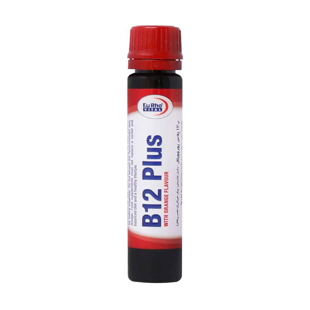 ویال خوراکی ویتامین B12 پلاس یوروویتال 6 عددی | افزایش انرژی و رفع خستگی