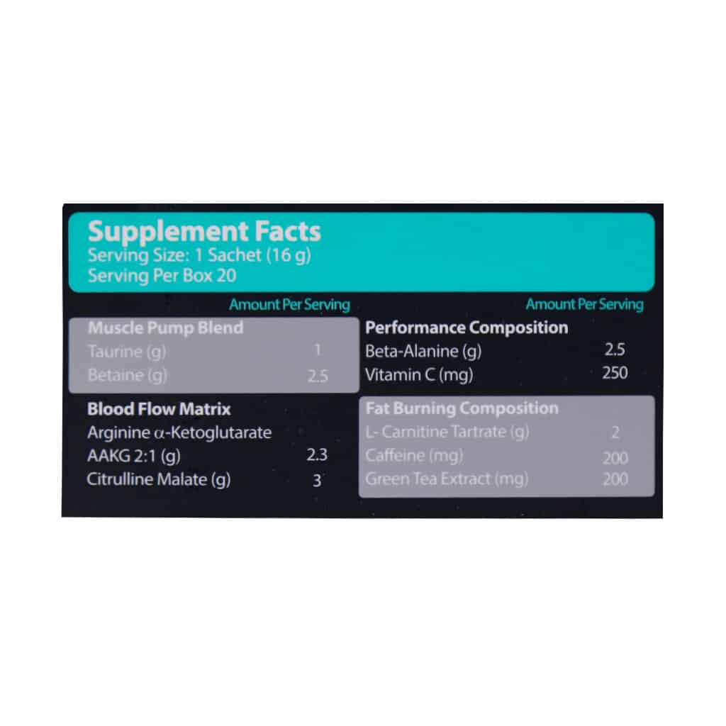 ساشه پره فورکات پرتقالی پی ان سی کارن ۱۶ گرمی بسته ۲۰ عددی | چربی‌سوز و انرژی‌زای قبل تمرین