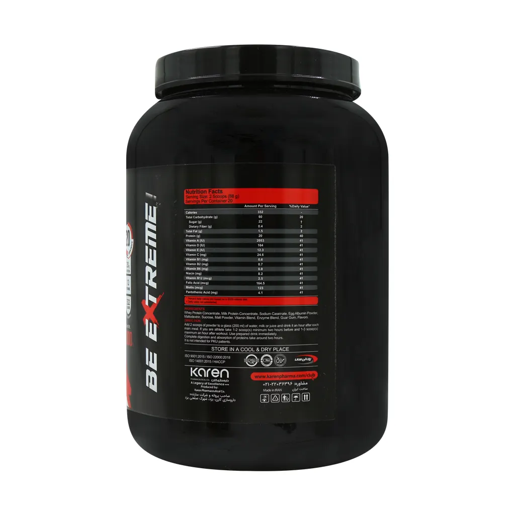 پی ان سی گین آپ کارن ۱۸۰۰ گرم شکلاتی | گینر پرکالری برای افزایش وزن و حجم عضلانی با پروتئین و کربوهیدرات