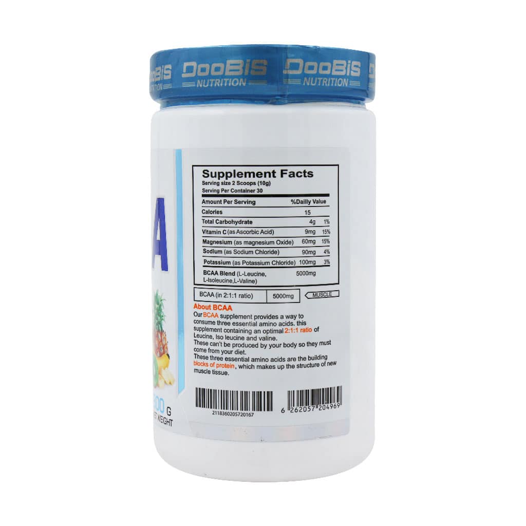 پودر BCAA دوبیس 300 گرمی طعم چند میوه | افزایش ریکاوری و عضلهسازی
