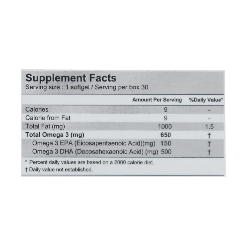 امگا 3 کپسول نرم DHA آکواتیک بالا 30 عددی کارن | تمرکز و سلامت قلب