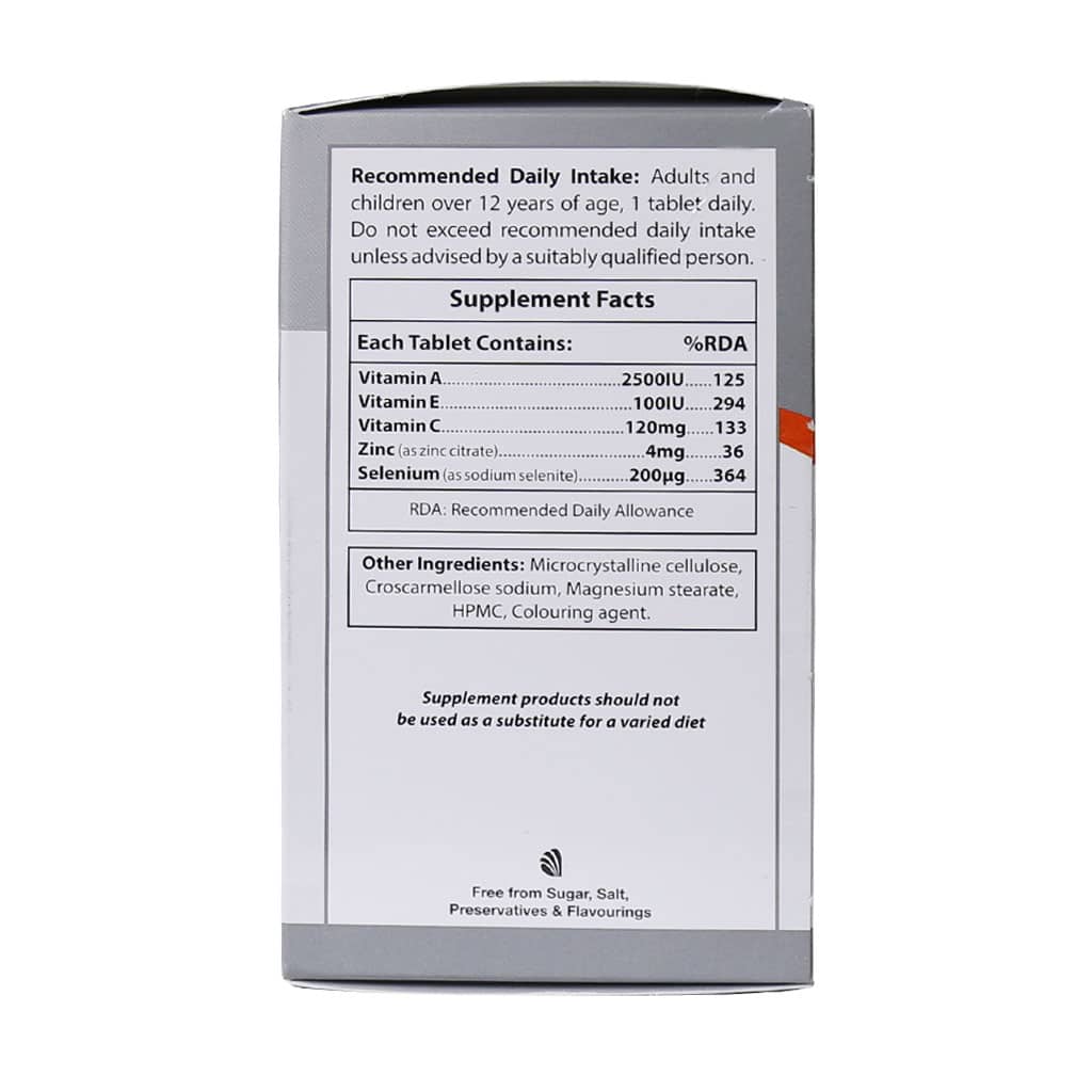 قرص سلنیوم پلاس 60 عددی | آنتیاکسیدان قوی برای پوست، مو و ناخن با Selenium 200mcg + Zinc + ویتامین C,E,A