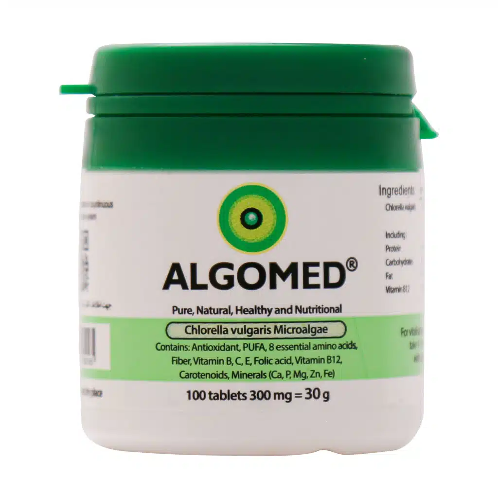 قرص آلگومد کلاسیک 100 عددی | جلبک کلرلا برای سم‌زدایی، لاغری و تقویت ایمنی
