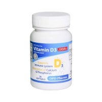کپسول ویتامین D3 2000 واحد 30 عددی او پی دی فارما | کمک به حفظ سلامت استخوان